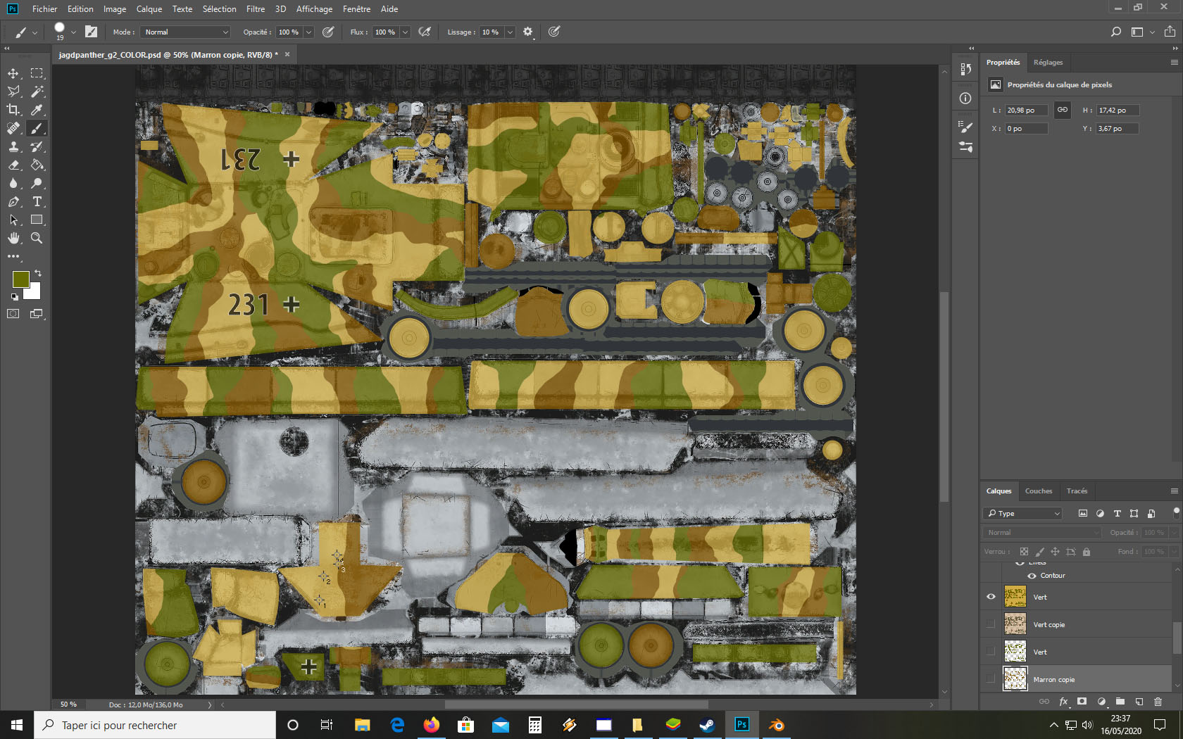 working on JagdPanther skin