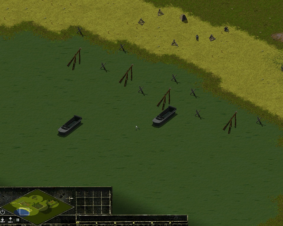 Obstacles in the water with mine/ Hindernisse im Wasser mit Minen