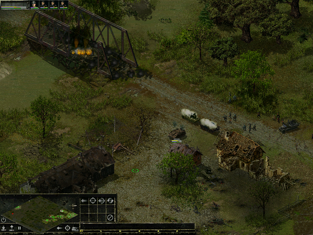 Destroying bridges may be a useful strategy to contain enemy mobility in the area.