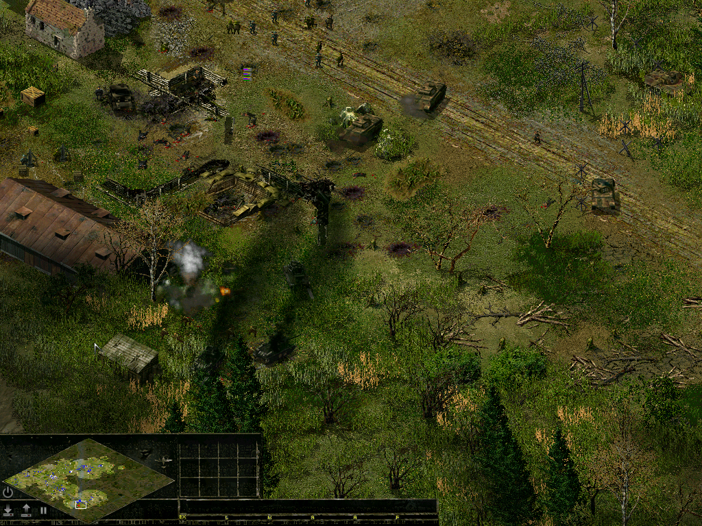 A soviet counter-attack on the Ozora bridge is repelled by a platoon of Panther tanks.